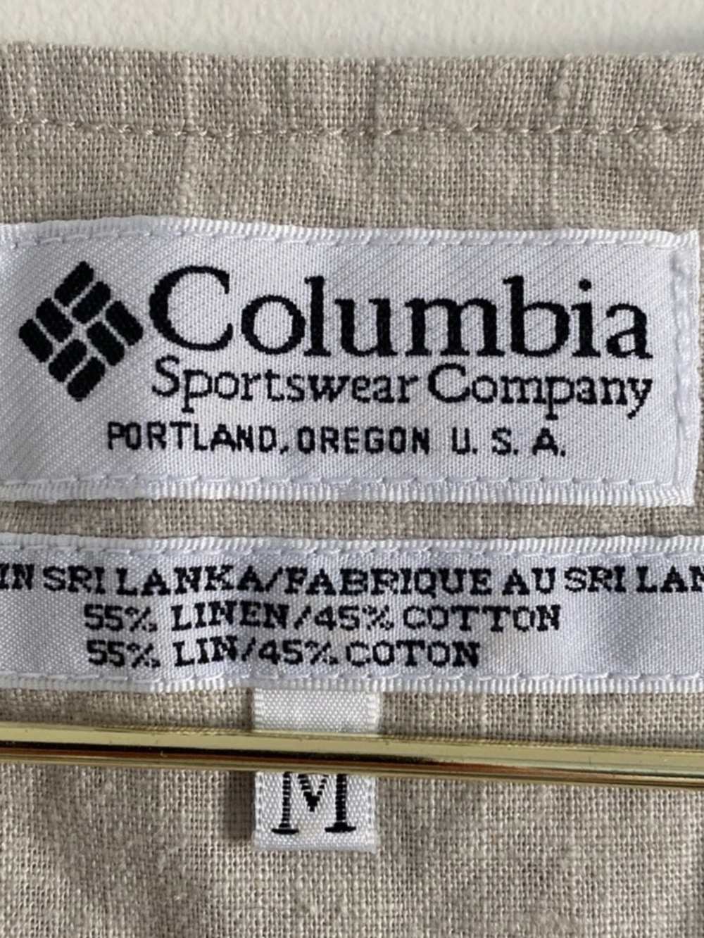 COLUMBIA Light oatmeal Linen Vest | Medium - Picture 2 of 9